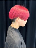 JILL STUDIO ショートマッシュブリーチカラーピンク