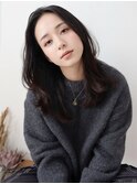 20代30代40代大人美人くびれロング暗髪アースカラー前髪なし
