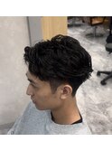 リバースアップバングパーマ