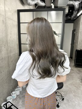 レーベン(LEBEN) 【ブリーチなしダブルカラー】透け感オリーブグレージュ★