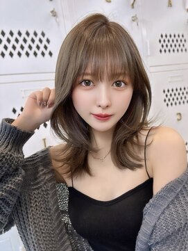 クム(kumu) 【kumu】ミディアムレイヤー /顔周りカット/ 栄 / 名古屋