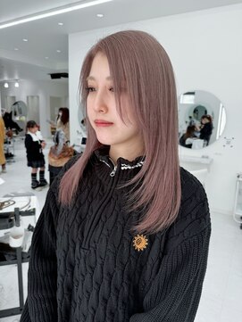 ラルガ 城野店(Raruga) ブリーチカラー☆顔周りレイヤーカットでスッキリ小顔ヘアー