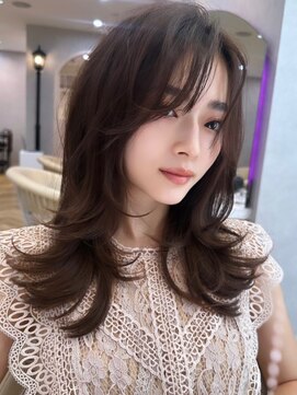 ロンド ルージュ 銀座店(Lond rouge) ワイドバングイメチェン美髪外ハネボブ+レイヤーカット韓国/銀座