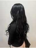 ロング レイヤーカット ブラックカラー 暗髪 10代20代
