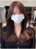 #60/韓国/韓国風/レイヤーカット/後れ毛/くびれヘア/前髪/表参道