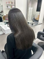 ベレーザ 渋谷(BELEZA)&nbsp;14809黒髪グレージュ髪質改善レイヤーワンカール韓国ストレート