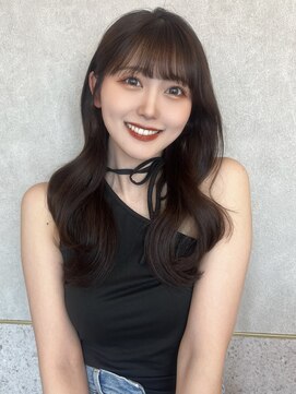 ルームバイシー 新宿(Loom. by Sea) ＊シンプルワンカール×チョコレートブラウン【新宿/韓国ヘア】