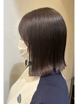 オーガニックマインド 坂戸 鶴ヶ島(organic+mind)&nbsp;秋カラー◎切りっぱなし透明感暗めカラーボブ20代30代