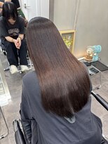 ファビ 渋谷(Fab)&nbsp;くびれヘア/暗めカラー/アプリコットオレンジ/縮毛矯正