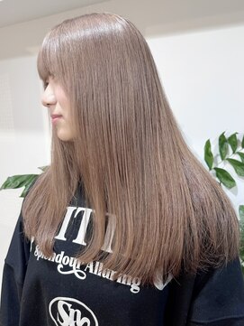 サンク 原宿 表参道(cinq) ダブルカラーハイトーンカラーヘーゼルベージュカラーグレージュ