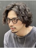 天神メンズパーマツイストスパイラルパーマッシュウルフカット