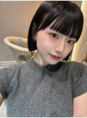 切りっぱなしボブ
