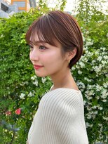 全席個室美容室 Zina津田沼 髪質改善/縮毛矯正【ジーナ】&nbsp;髪質改善　ふわ前髪レッドブラウン　美髪【Zina 津田沼】