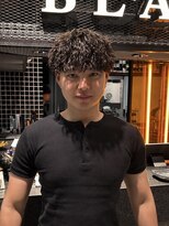 ブラック(BLACK)&nbsp;ツイストスパイラルパーマ/岐阜メンズ/岐阜メンズパーマ