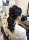 黒髪美人ローポニーヘアアレンジ【ヘアアレンジ　立川南/袴】