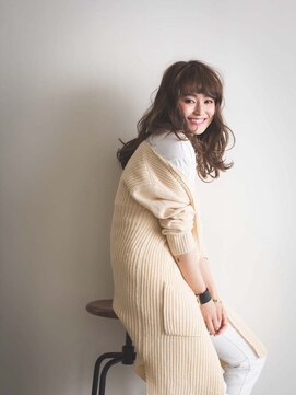 カッファ 東銀座(CUFFA) 【CUFFA】無造作カールデザインカラー大人ボブ東銀座築地新富町