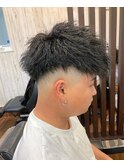 スキンフェード+ツイストスパイラル