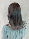 ラベンダーグレージュブリーチ_くびれヘアアースカラー_ba297761