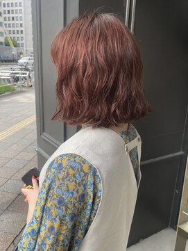ヘアーアイスカルテット(HAIR ICI QUARTET) ボブパーマ　オレンジカラー