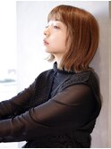 モード/ブラッドオレンジ/逆グラデーション/ボブウルフ/本牧