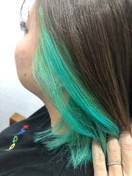 ハサミバイアトリエナガノ 千葉(8sami by atelier nagano) デザインカラー/レイヤーカット/ウエットヘア/オリーブベージュ