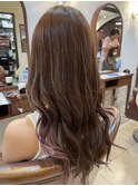 【シークレットインナーカラー×チェリーピンク】@20代30代40代