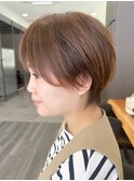 大人ラフウェーブ20代30代40代ボブブラウンスウィングショート