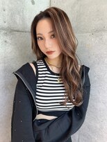 ロンドメリア 天神大名店(Lond Melia)&nbsp;★くびレイヤーエモージュインナーグレージュ前髪ピンクベージュ