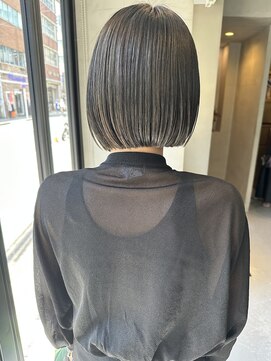ヘアー アイス ルーチェ(HAIR ICI LUCE) 切りっぱなしボブ 大須 グレージュボブ 大須ボブ 西田