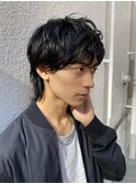 マッシュウルフニュアンスパーマナチュラルパーマ