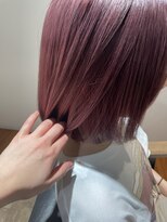 ビアンコカーロ 用賀店(Bianco caro)&nbsp;透明感×ピンクパープル/斜めバング/20代30代
