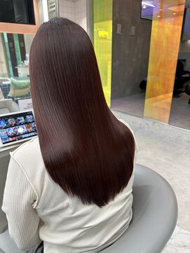 ロンドルーチェ 心斎橋(Lond luce) ダークアッシュ/ミディアムレイヤーカット［髪質改善/縮毛矯正］