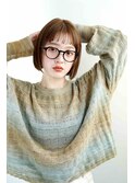 切りっぱなしボブ×フェザーバング