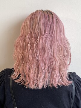 サロンドジョー(salon de joe) ショートボブレイヤーカットミディアムウルフくびれ透明感カラー