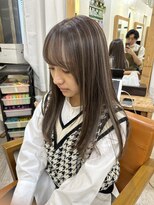 エトラ 渋谷店(etora)&nbsp;小顔 ネビージュ グレージュハイライトカラー◎