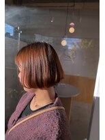 ワッカ(wacca)&nbsp;ショートボブ　丸み　ゆる巻き　オレンジ