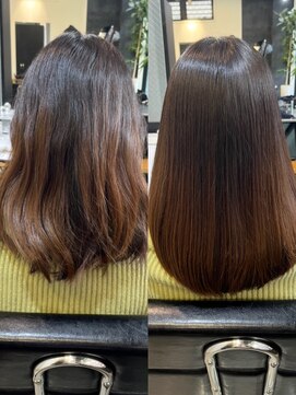 リブロ(LiBro) こなれミディダークアッシュココアベージュ胸上暗めカラー