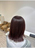 切りっぱなしロブ×ピンクブラウン