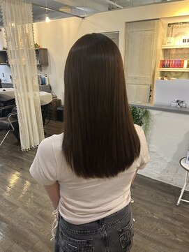 ココロヘアー ウィル 半田山店(Cocolo hair Will) ナチュラルストレート×ツヤ感ブラウン
