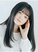 清楚系黒髪ストレート20代30代40代◎前髪あり艶髪ロングヘア越谷