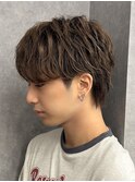 ツイストスパイラルパーマ/メンズ/眉毛/短髪/サーフカール
