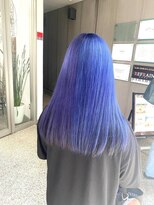 ブルー(BLUE)&nbsp;イメチェン/ホワイトブロンド/外ハネボブ/美髪/仙台