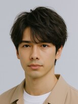 ハレ メンズサロン たまプラーザ(Hale)&nbsp;Haleメンズ刈り上げセンターパートニュアンスパーマたまプラーザ