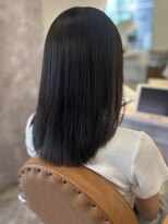 カノエ 福岡香椎店(canoe)&nbsp;美髪ストレート 暗髪グレージュ 髪質改善トリートメント ツヤ髪
