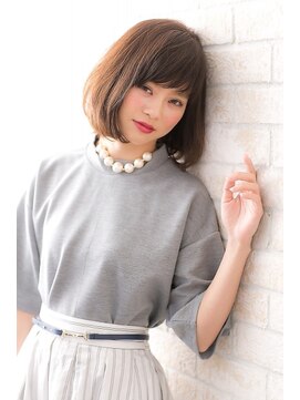 ヘアーアートシフォン 川口東口店(hair art chiffon) イルミナカラー,デザインカラー&無造作カールの丸みショート