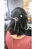 ハーフアップスタイル