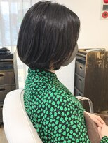 ネオリーブ チロル 横浜西口店(Neolive CiroL.)&nbsp;◎丸みショートボブ　黒髪　簡単スタイリング