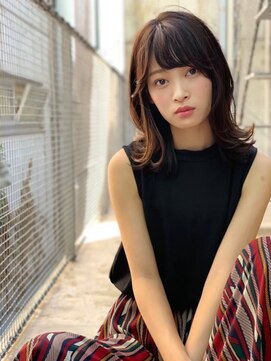 オースティン 流山おおたかの森(AUSTIN) 大人かわいい前髪セシルカットココアブラウンフリンジウェーブ