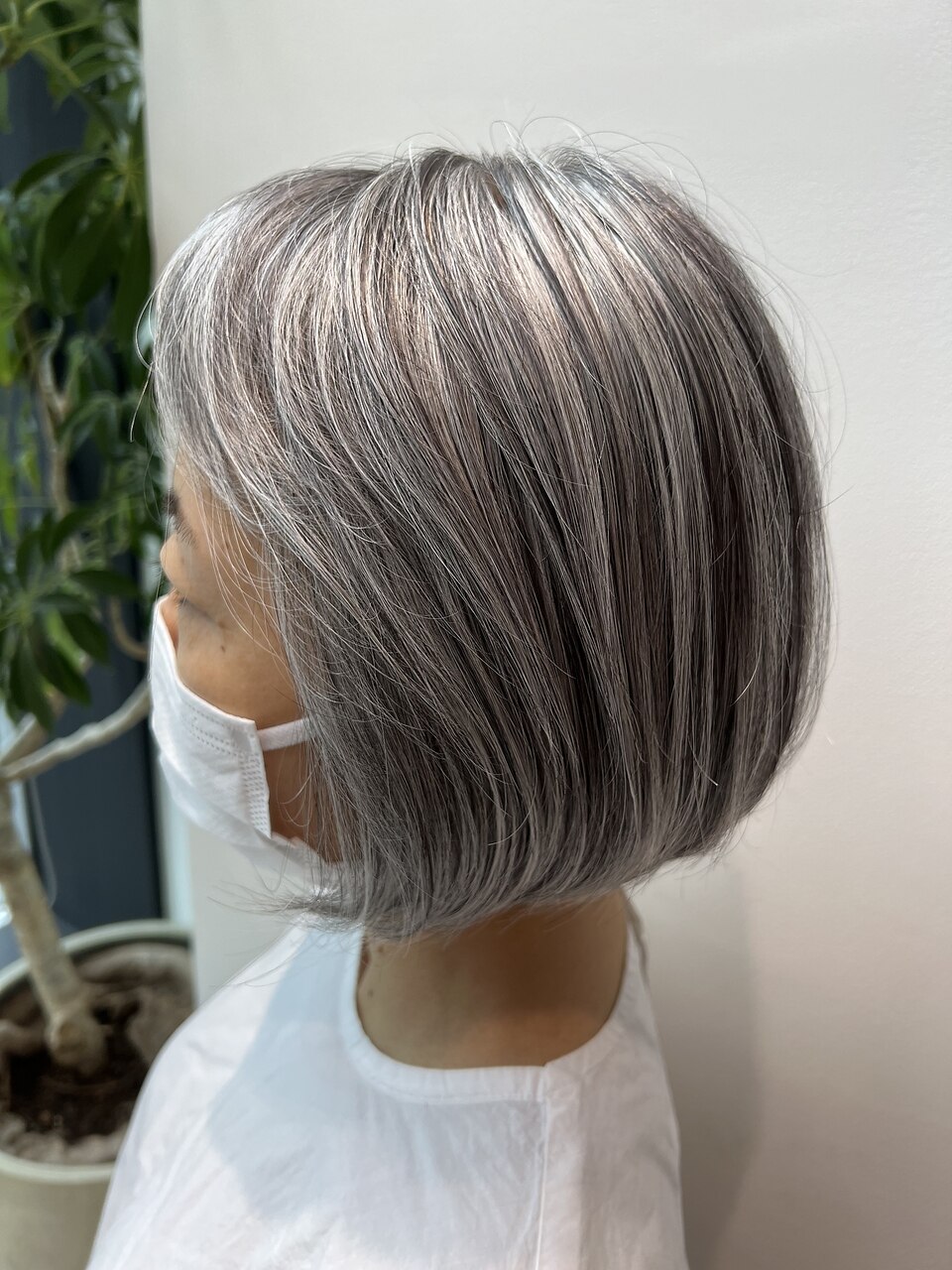 地毛をそのままデザインに！グレーヘアーローライト 50代60代