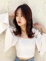 ロンド ストラーダ 心斎橋(Lond strada)&nbsp;韓国前髪顔周りロング×デザインカラー[心斎橋/髪質改善]